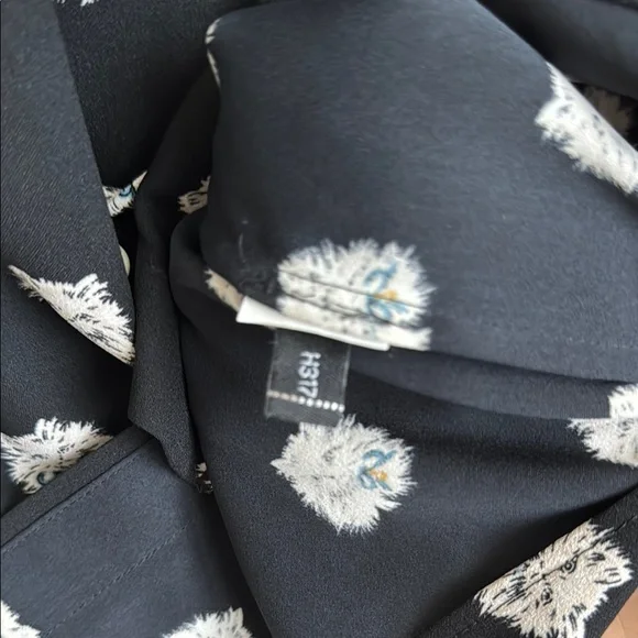 Kate Spade Black Shirt with Cat Pattern size xs - Picture 10 of 10